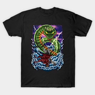 Ragnarok Showdown: Thor vs Jormungandr Design T-Shirt